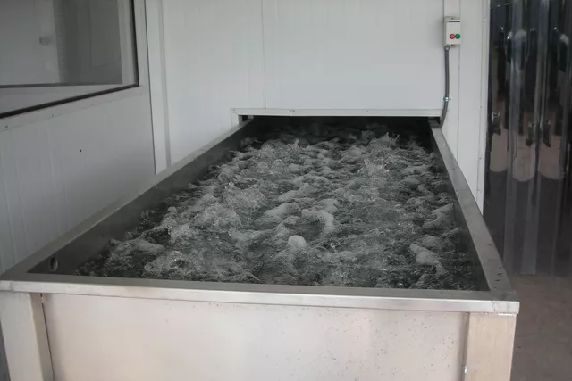 This image shows an Industrial Ice Bank for thermal energy storage and cooling. This image shows an Industrial Ice Bank for thermal energy storage and cooling.